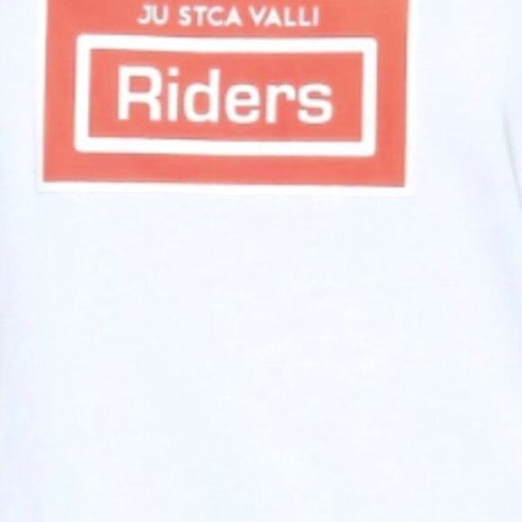 Just Cavalli Riders print short sleeve T shirt white L - Picture 2 of 8